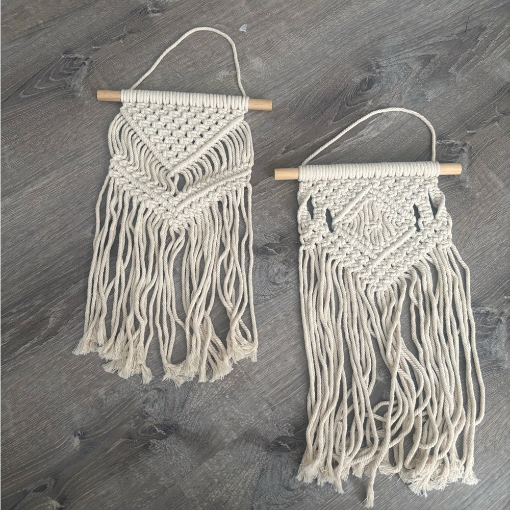 Cream Macrame Wall Hanging Decor